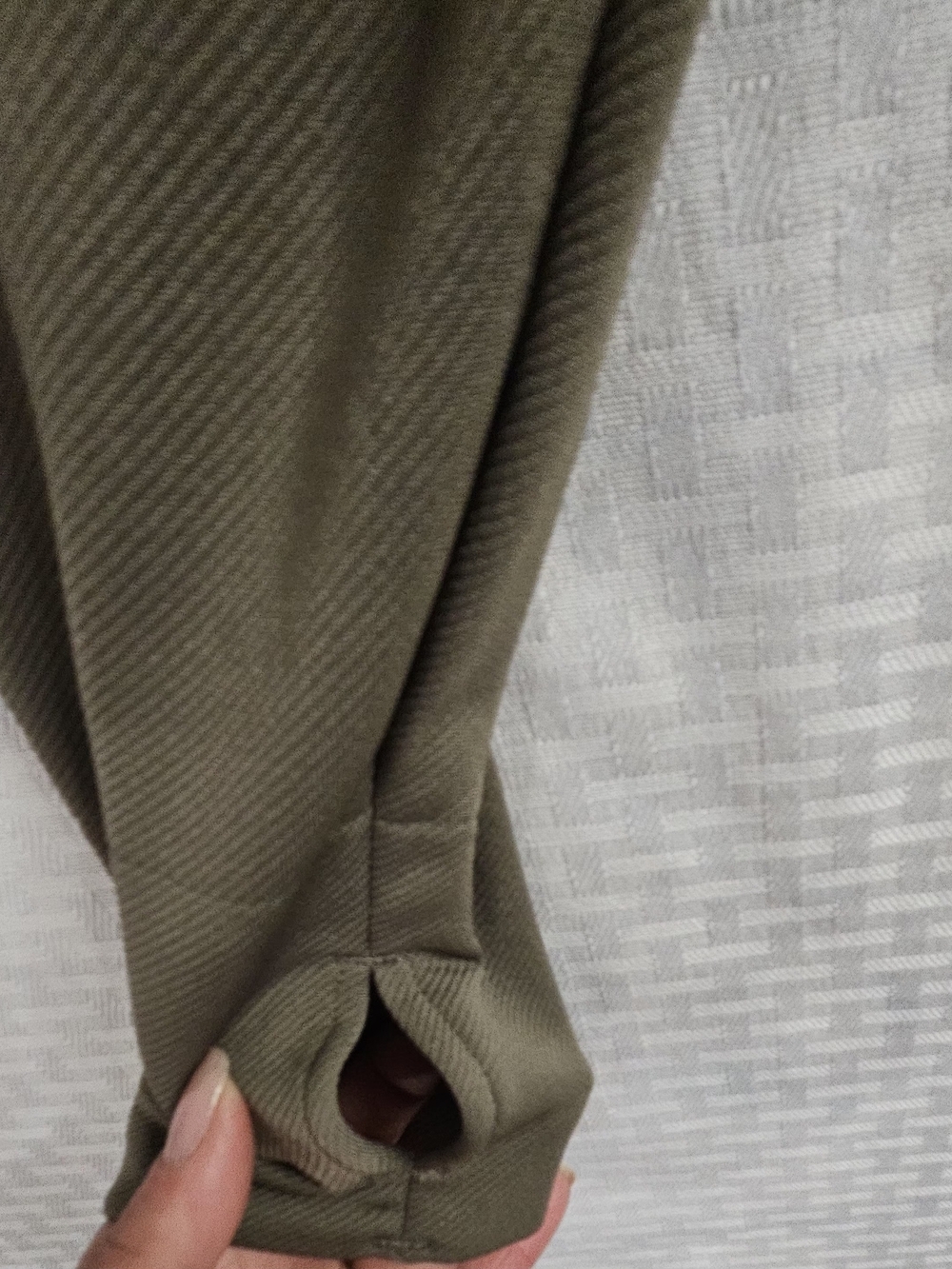 ZYIA  Womens  Zip-Up Pullover Sweater - Olive Green - Picture 5 of 8